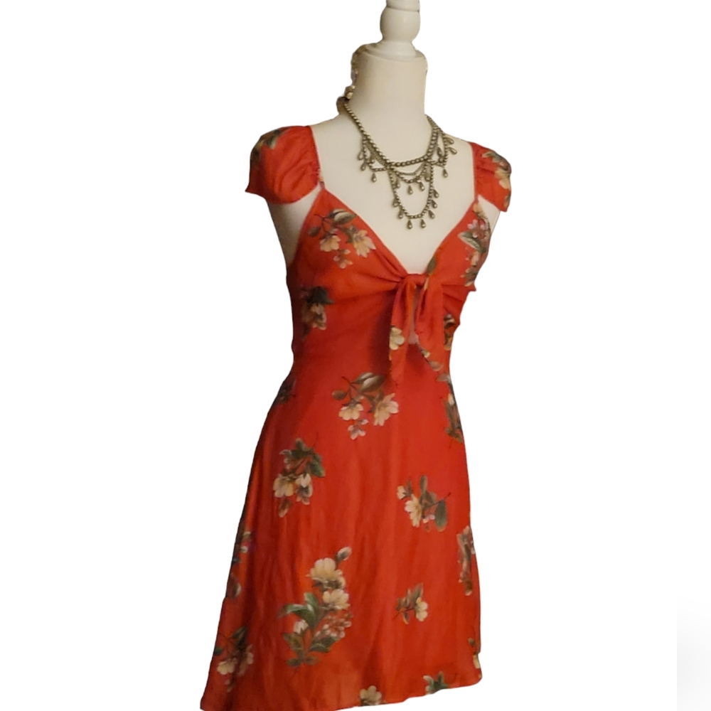 COPY - Coral floral dress NWOT